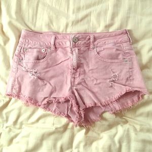 Pink AE high waisted shorts