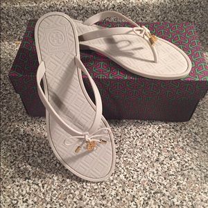 Tory Burch Jelly Bow Flip Flops