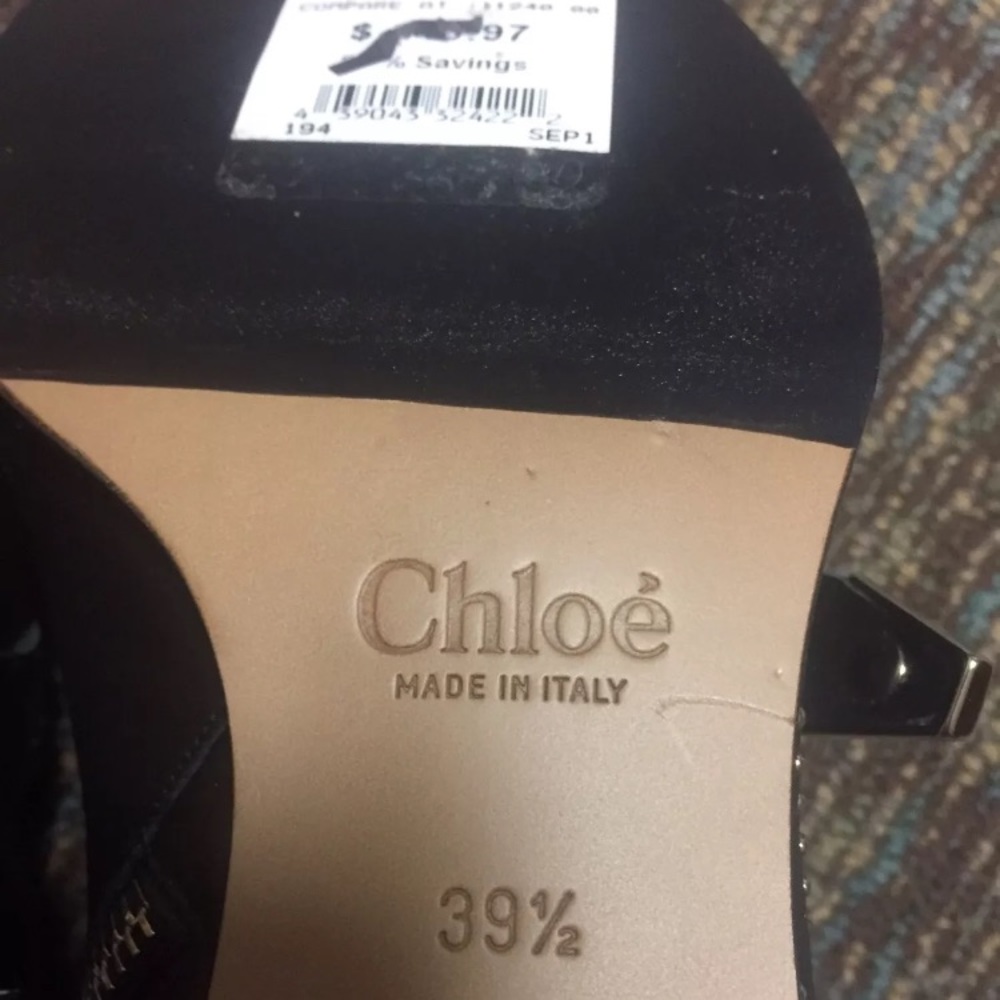 🌟 SOLD Chloé Susanna Boots Black/Silver US 9.5 - Picture 8 of 8