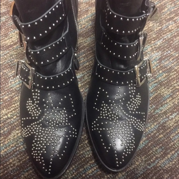 🌟 SOLD Chloé Susanna Boots Black/Silver US 9.5 - Picture 3 of 8