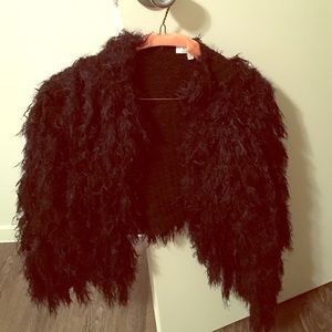 Shaggy black sweater