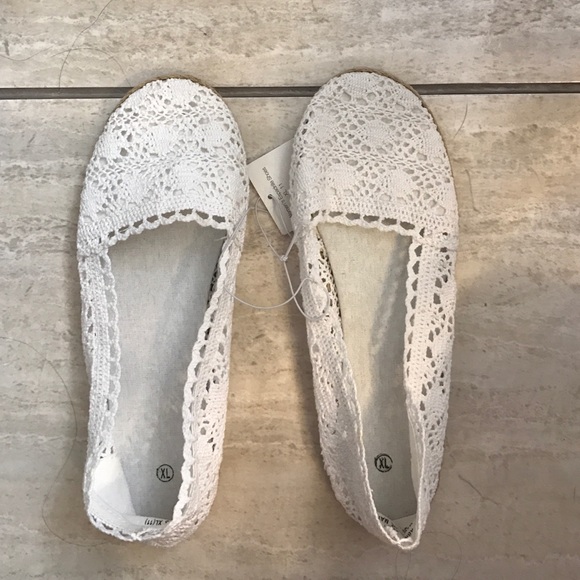 Crochet espadrilles flats