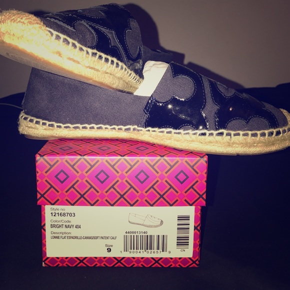 TORY BURCH BRIGHT NAVY ESPADRILLE👟💙