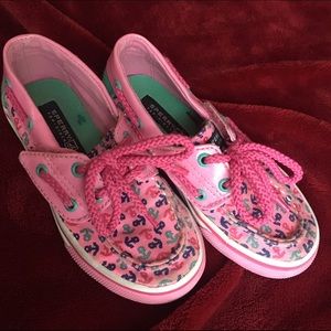 Pink sperrys with anchors