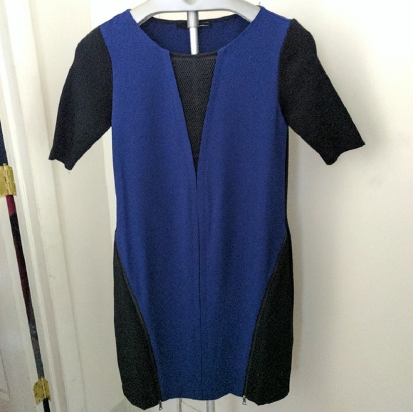 NWOT Blue/Black Dress w/Zipper Detail