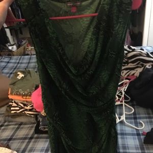 Cute top green snake skin pattern