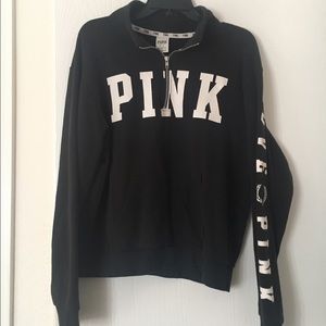 VS PINK Black Half Zip