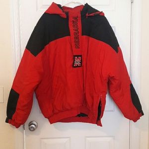 Vintage " Huskers " Puffer Jacket