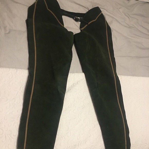 Suede riding chaps