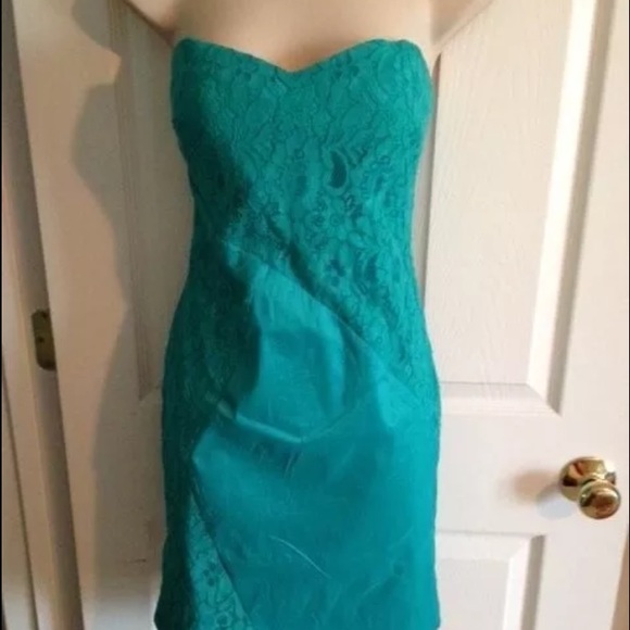 Romeo & Juliet Couture Strapless Lace Zipper Dress