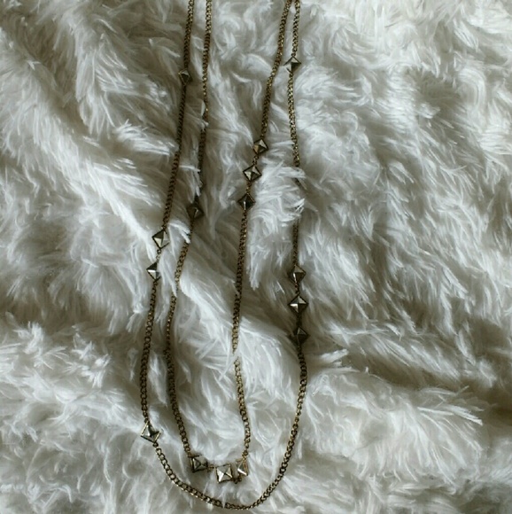 Long Diamond Shaped Necklace
