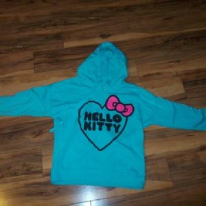 Teal Hello Kitty Pullover Hoodie Size M