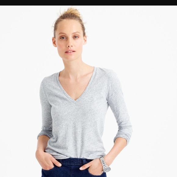 J Crew perfect fit long sleeve T Blue - Picture 3 of 6