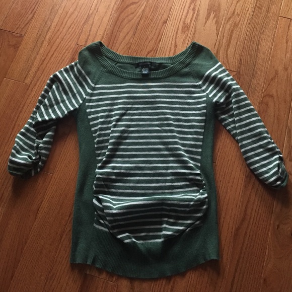 **Green and cream sweater**