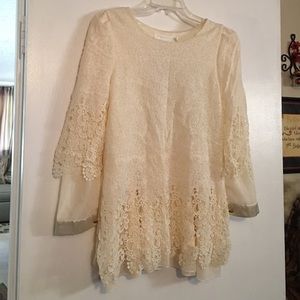 Cream lace top