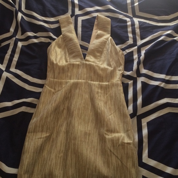 gold dress