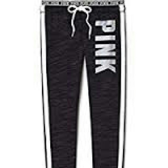 Victoria secret black reflective sweatpant