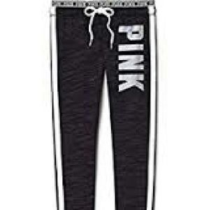 Victoria secret black reflective sweatpant