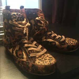 Sam Edelman Alexander Studded Sneaker animal print