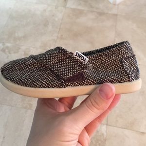 Kids metallic tweed Toms