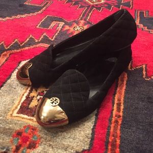 Tory Burch quilted smoking slippers