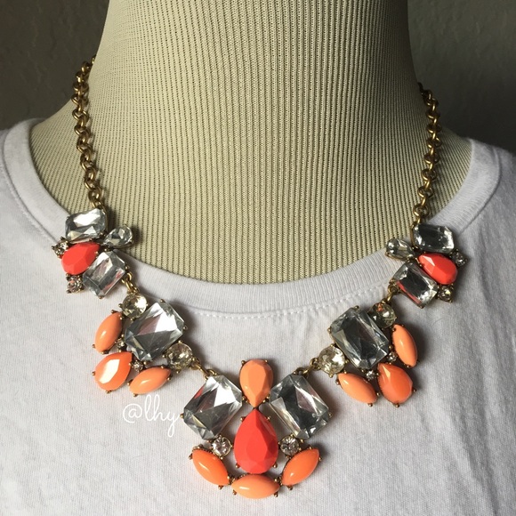 J.CREW CORAL STATEMENT NECKLACE