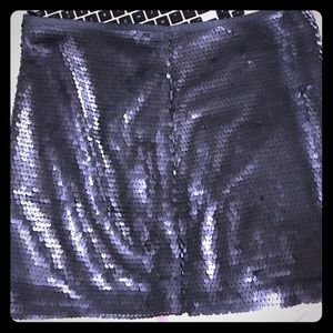Black sequined mini skirt Zara never worn