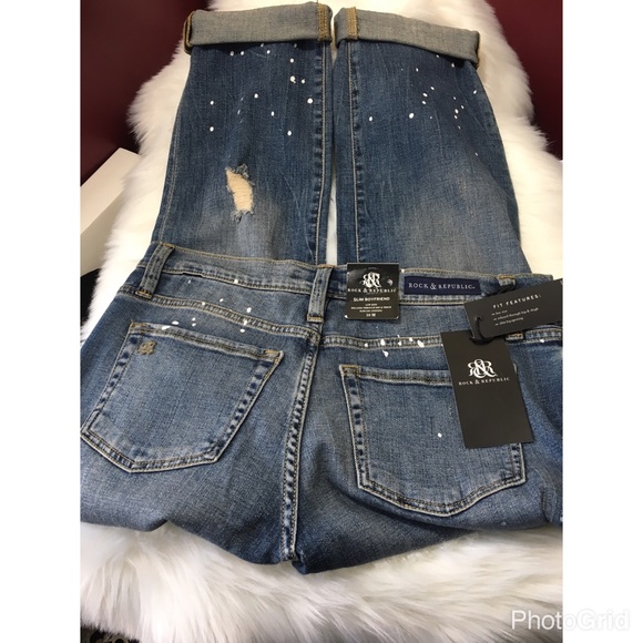 SOLD Rock  Republic Sz 10 12  Boyfriend Jeans - Picture 4 of 5