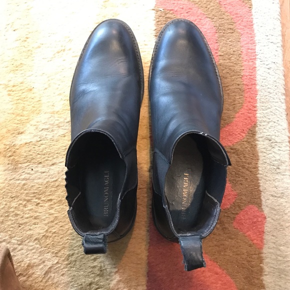 BRUNOMAGLIA Black leather pull-on Boot - Picture 3 of 4