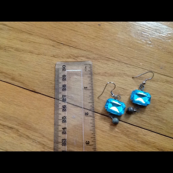 Oversized Blue Bead Earrings