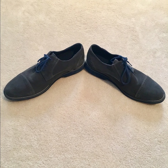 Joseph Abboud - Blue/Grey Suede Shoes - Picture 2 of 3