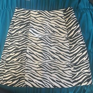 Zara zebra print skirt