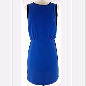 Loft Blue and Black Sleeveless Dress