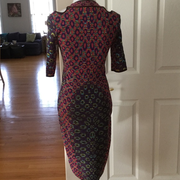 M MISSONI COLD SHOULDER PRINTED SHEATH DRESS⚜ - Picture 2 of 4