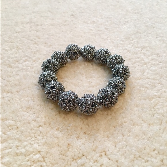 Ann Taylor - Silver Bead Bracelet - Picture 1 of 1