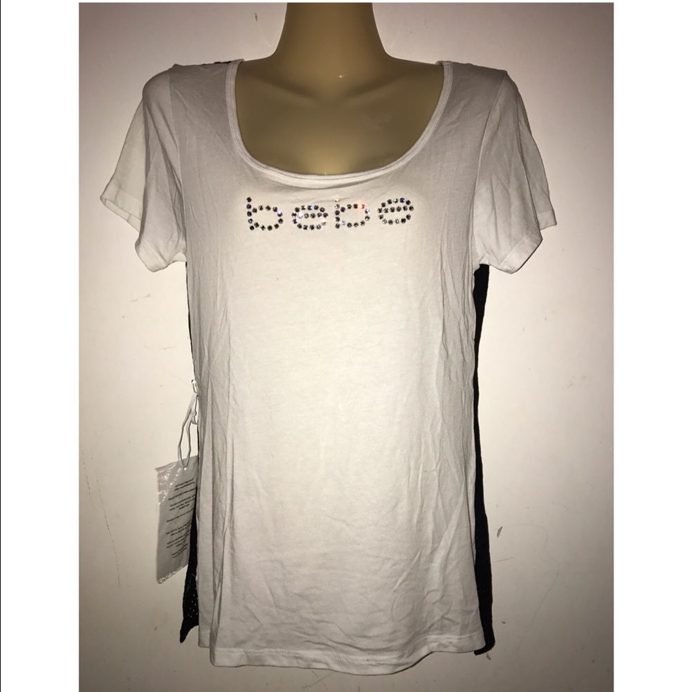 SOLD! bebe Logo Mesh Back Tee