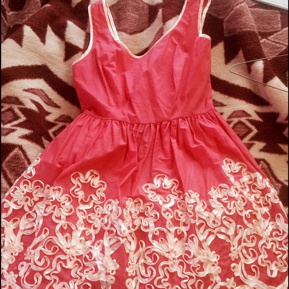 Classy coral dress
