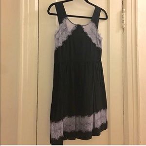 Free People lavender lace and black mini dress NEW