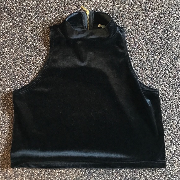 Velvet crop top