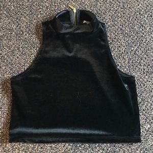 Velvet crop top