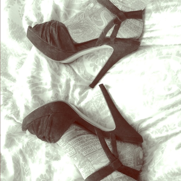Mango Leather Suede Platform Heels - Picture 2 of 4
