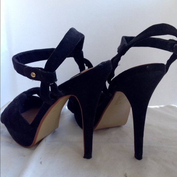 Mango Leather Suede Platform Heels - Picture 3 of 4