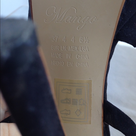 Mango Leather Suede Platform Heels - Picture 4 of 4