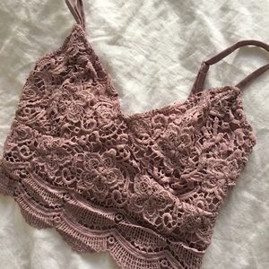 Lace bralette crop top