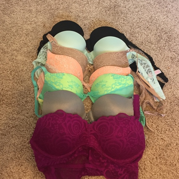 7 VS PINK bras bundle