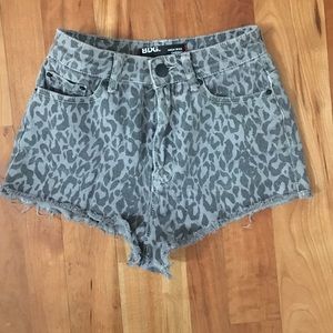 BDG leopard print high waisted shorts