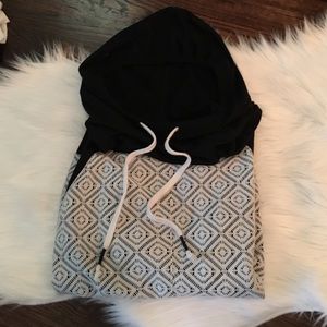 Black and Crocheted Hoodie