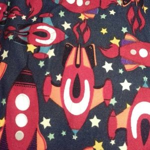 NWT Lularoe OS leggings Rocket Ships