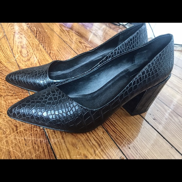 Topshop faux snake-skin heels
