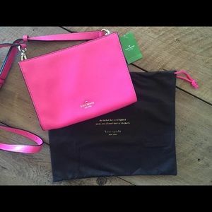 Kate spade cross body purse; pink